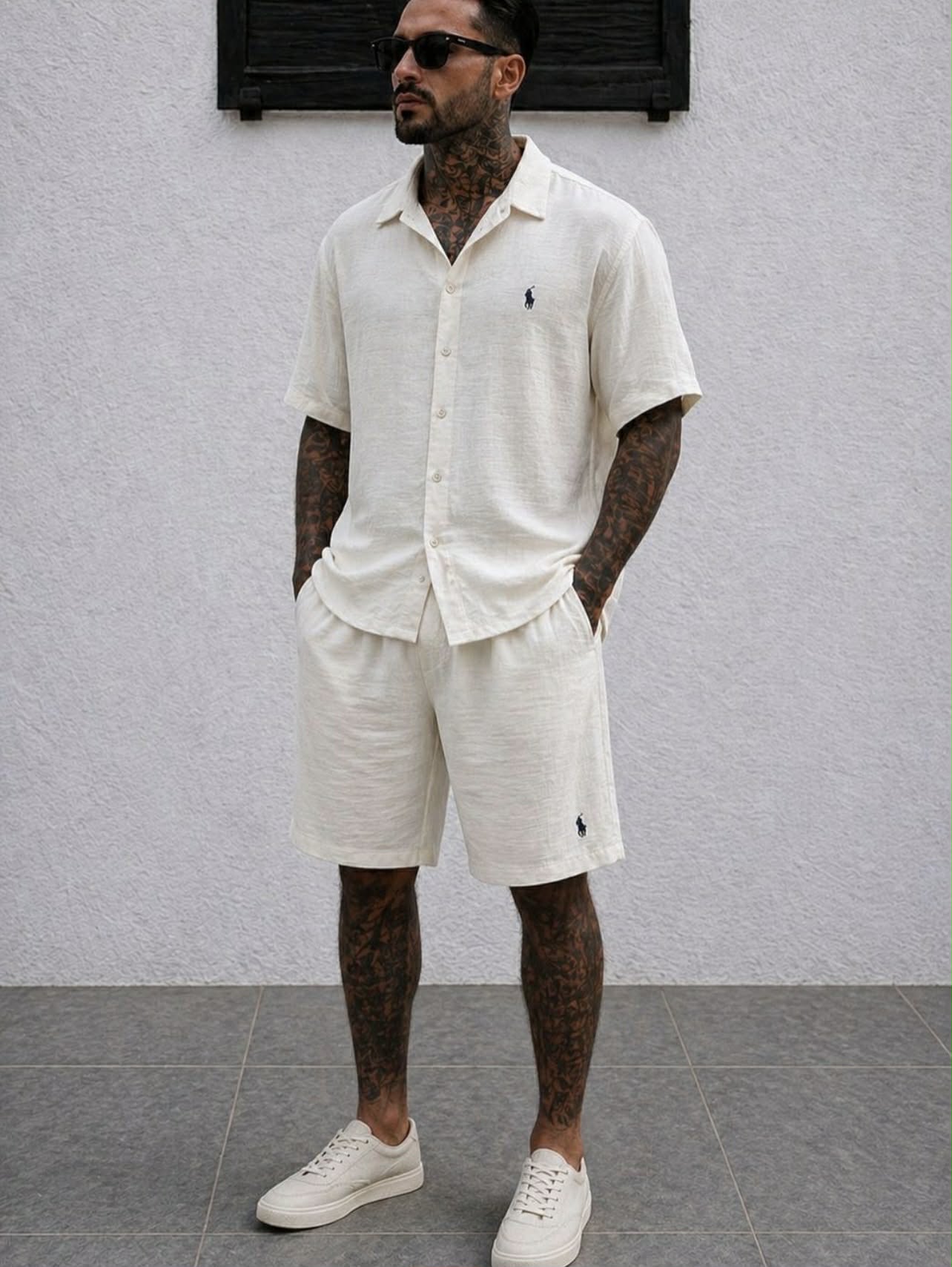 Ensemble en lin polo