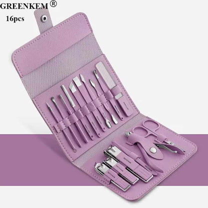 KIT DE MANUCURE ET PéDICURE 16 PIECES