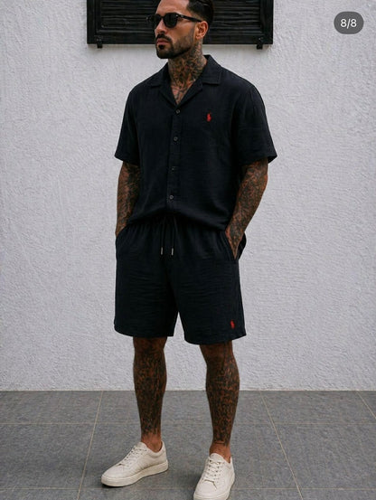 Ensemble en lin polo